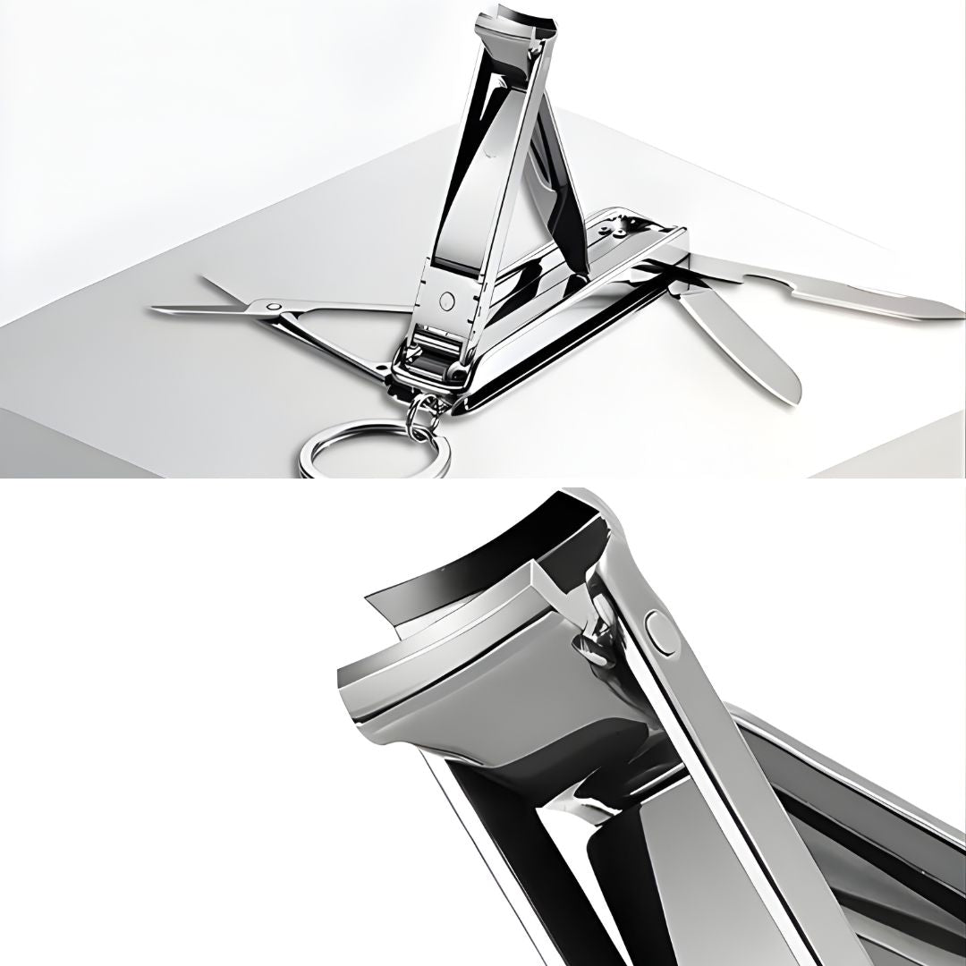Function Nail Clipper Tool – 6-in-1 Grooming Gadget – Premium Stainless Steel – Compact Travel Carry for Busy Professionals Bowlift