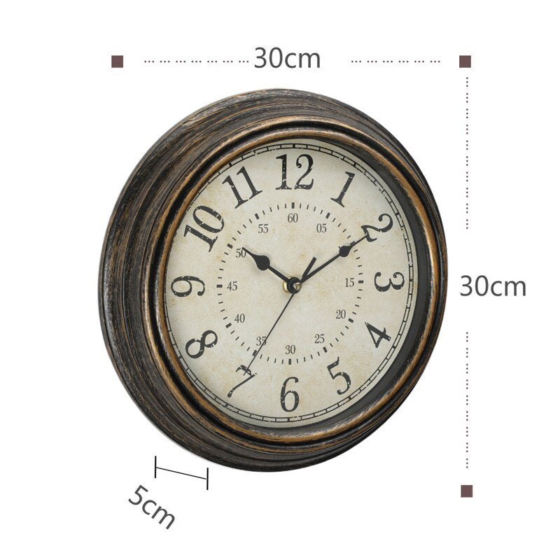 BowLift | Vintage Retro Wall Clock with Wood Look – Timeless Design