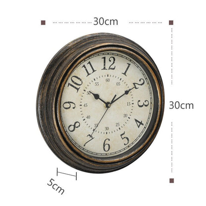 BowLift | Vintage Retro Wall Clock with Wood Look – Timeless Design