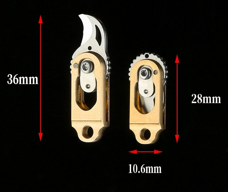 BowLift | Mini Brass Folding Claw - Pocket-Sized Express Opener