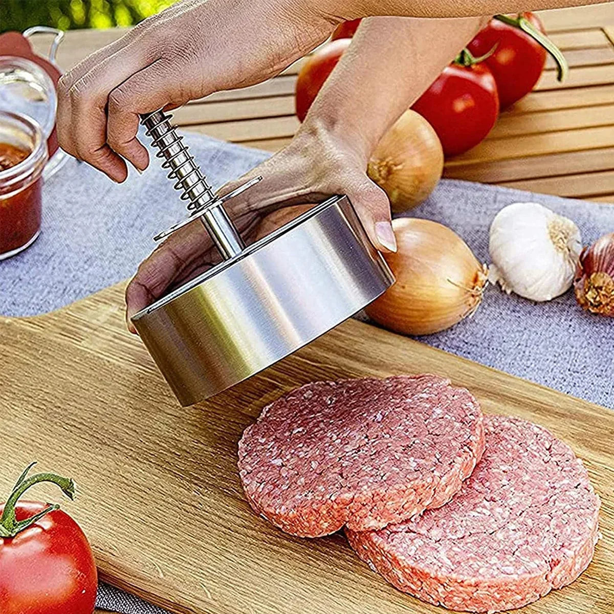 BowLift | 304 Stainless Steel Burger Press for Perfect Patties