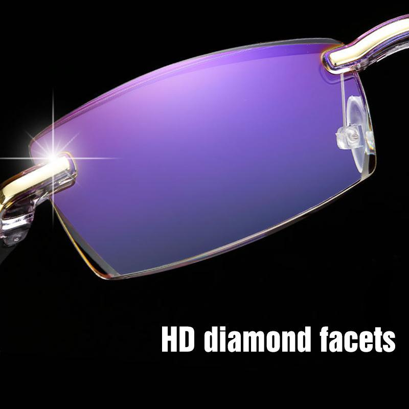 Reading glasses with blue light filter