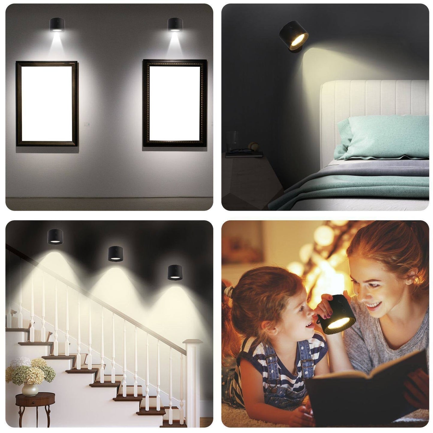 Skanto | LED Wall Lamp - Rechargeable, Magnetic & Dual-Sided Lighting for Indoor Use