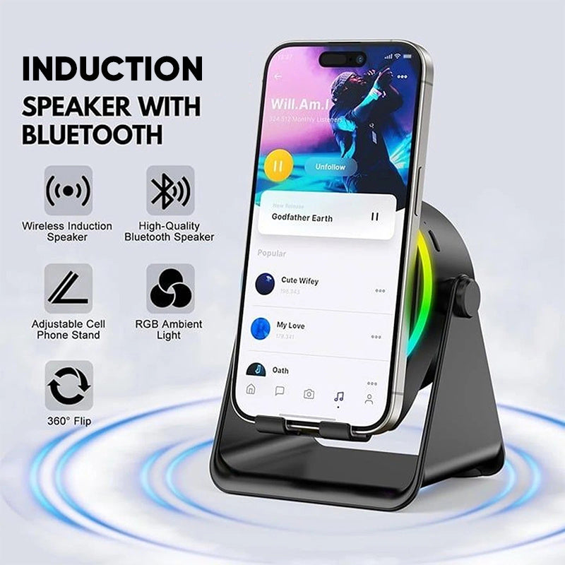 BowLift | 4-In-1 360° Rotating Bluetooth Speaker Stand