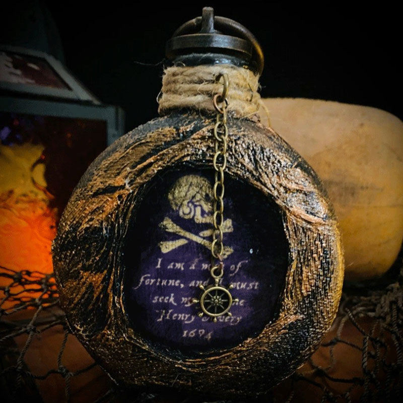 Skull Pirate Rum Resin Bottle | Brehn