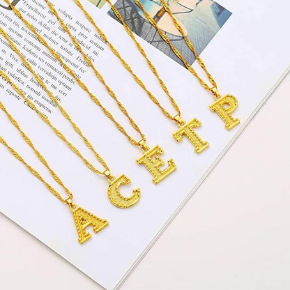Skanto | 18K Gold Plated Initial Letter Necklace
