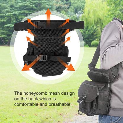 Waterproof tactical nylon waist bag for men, leg bag, travel bag