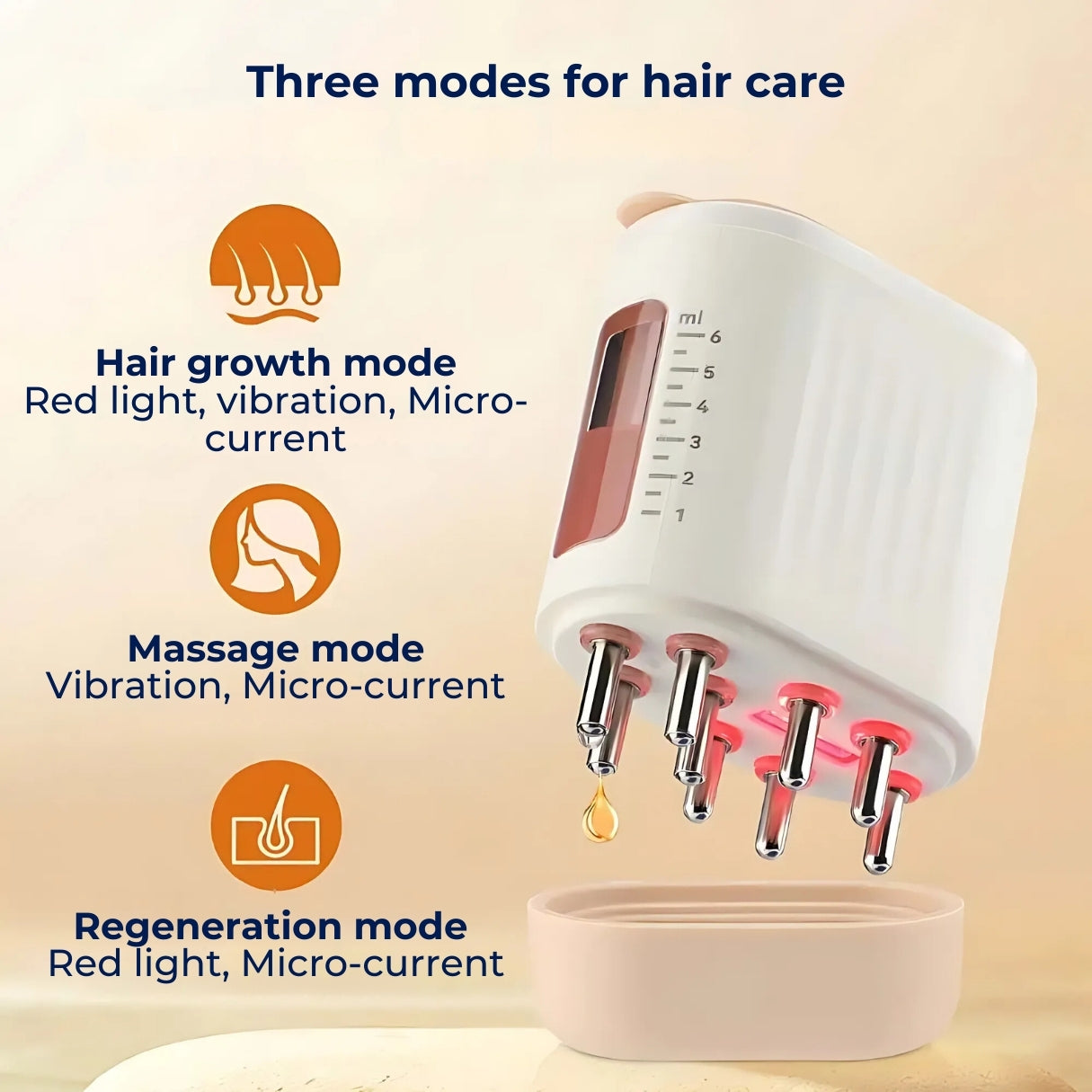 HairVibe Electric Scalp Massager | Improved Blood Circulation – Stress Relief to Promote Hair Growth and Scalp Health Bowlift