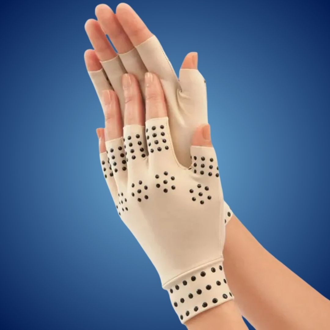 BowLift | Fingerless Gloves for Arthritis & Pain Relief - Magnetic Compression for Improved Circulation and Reduced Swelling