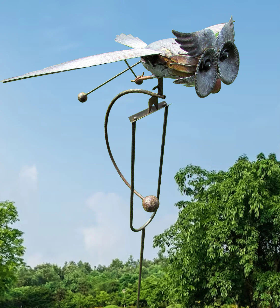 Skanto | WindGarden | Metal Garden Spinner Wind Spinner with Ground Stake – Weather-Resistant Decor