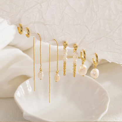 Skanto | 4 Pair Pearl Accent Earring Set