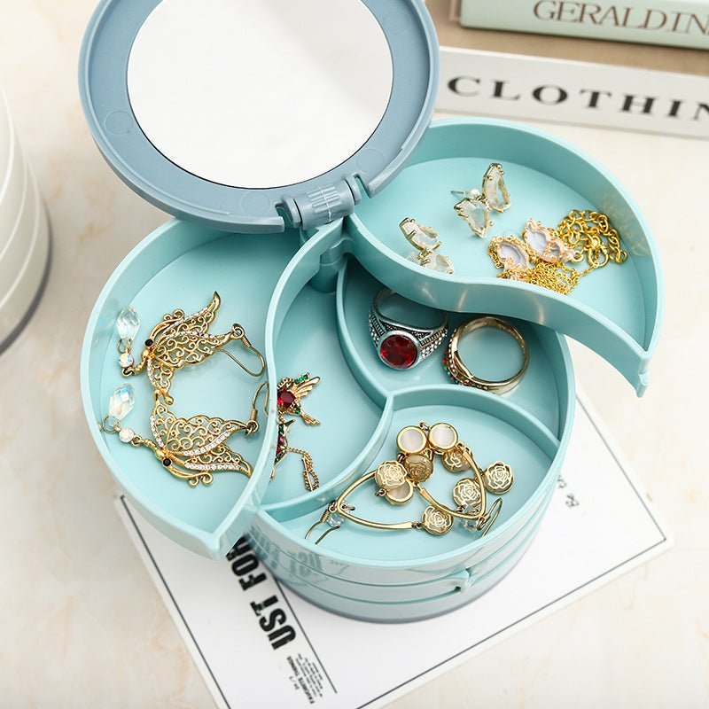 Brehn | Jewelry Box - 360° rotatable storage box for jewelry, maximum protection and organization