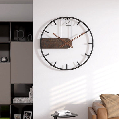 Skanto | RusticTick - Steel and Walnut Wall Clock