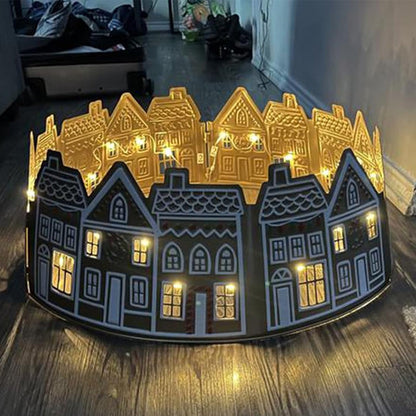 Skanto | LED Christmas Tree Skirt – Gingerbread House Design in PVC