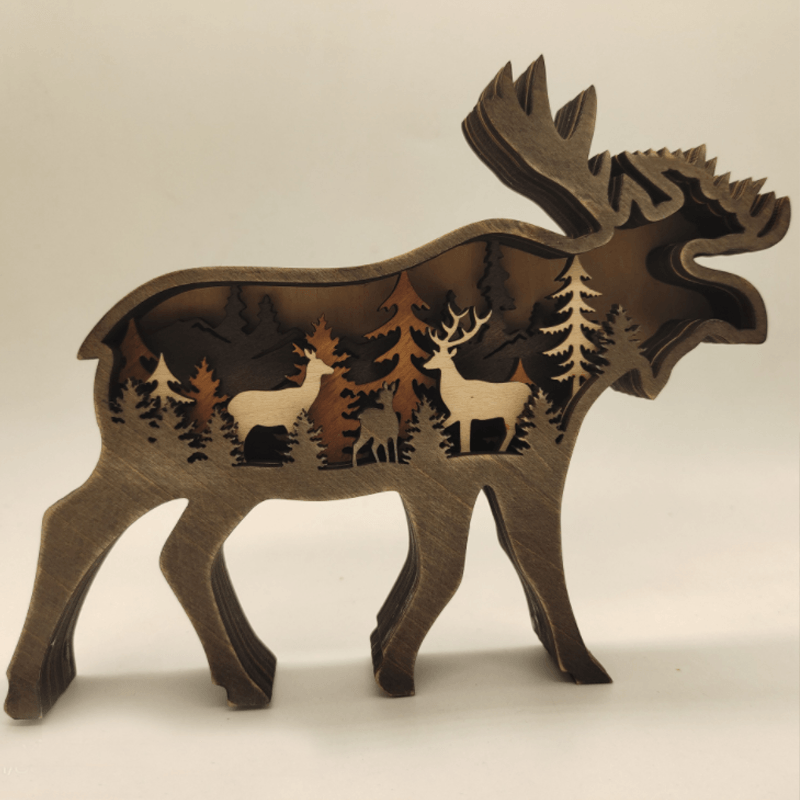 3D Creative Wooden Animal Carving Handcraft Gift | Bowlift