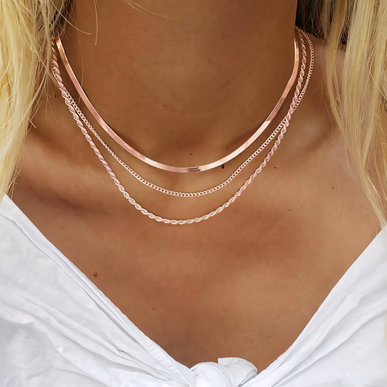 BowLift | 3pc Classic Necklace Choker Stack