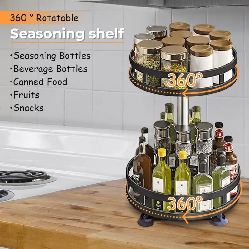 360° Rotatable Storage Rack Organizer Round (Premium) Karnz