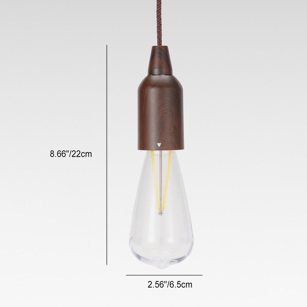 Retro Portable Waterproof Wood Cone Battery USB 1-Light Camping Outdoor Light | Skanto