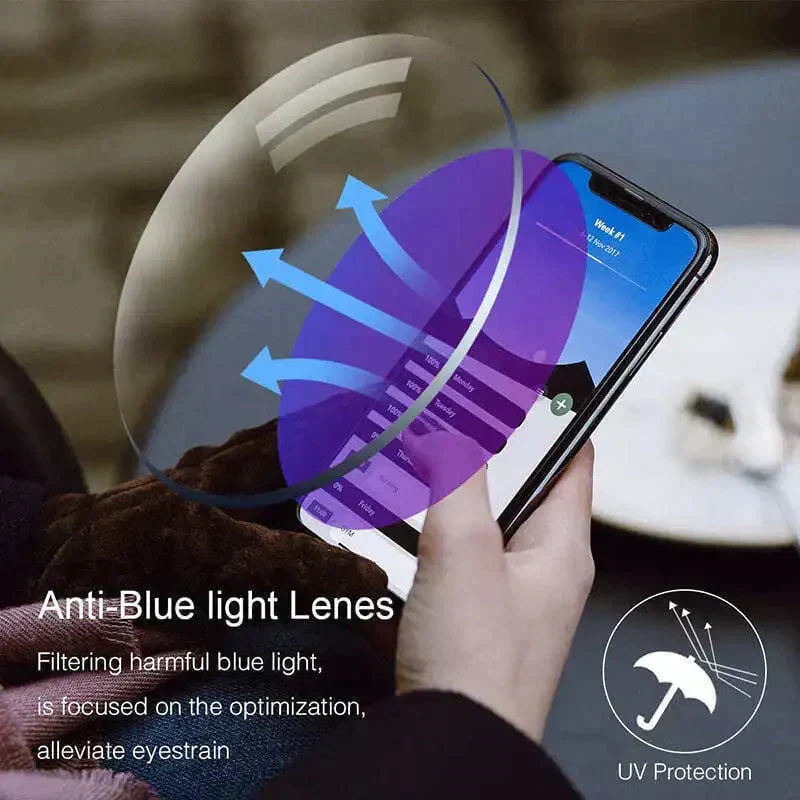 Skanto | Safir High Hardness Anti-Blue Light Wide and Near Reading Glasses Sunglasses