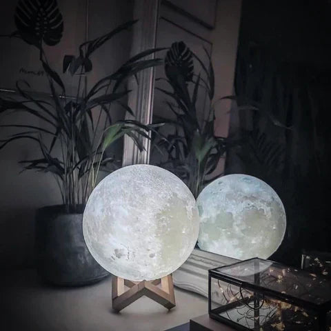 BowLift | Magical Moon Lamp - with Wireless Touch Control and Wooden Stand