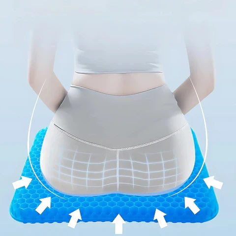 BowLift | Cooling Gel Seat Cushion | Breathable, Flexible & Pain Relief for Office Chairs, Cars, and Home Use