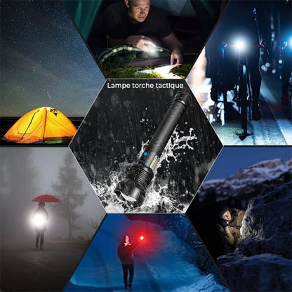 Tactical rechargeable laser LED flashlight | Bowlift