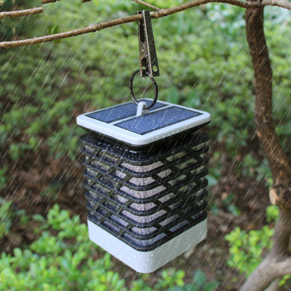 Skanto | Solar-Powered LED Garden Lantern with Ribbed Design – Decorative Outdoor Lighting for Garden
