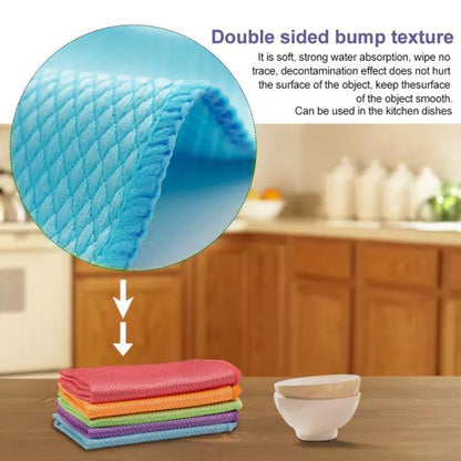 Fish Scale Microfiber Cloth Polishing Cleaning Cloth Set of 5 Pieces | Karnz