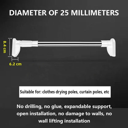 BowLift | Adjustable Drill-Free Rod – Stainless Steel Curtain Rod