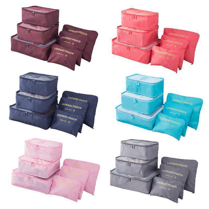 Skanto | 6 Piece Portable Luggage Packing Cubes