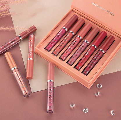 Skanto | 6 Colors Matte Liquid Lipstick Makeup Set