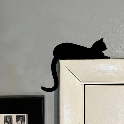 Skanto | Black Cat Door Corner Sign Decoration