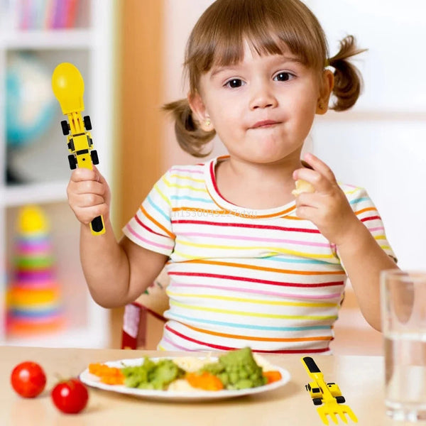 Skanto | Constructofork Bulldozer Kids' Cutlery Set