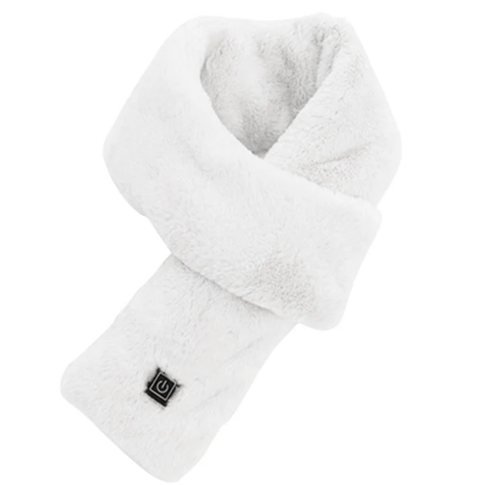 Skanto | Heated Faux Fur Scarf UK – Rechargeable USB Winter Scarf, Soft Thermal Neck Warmer