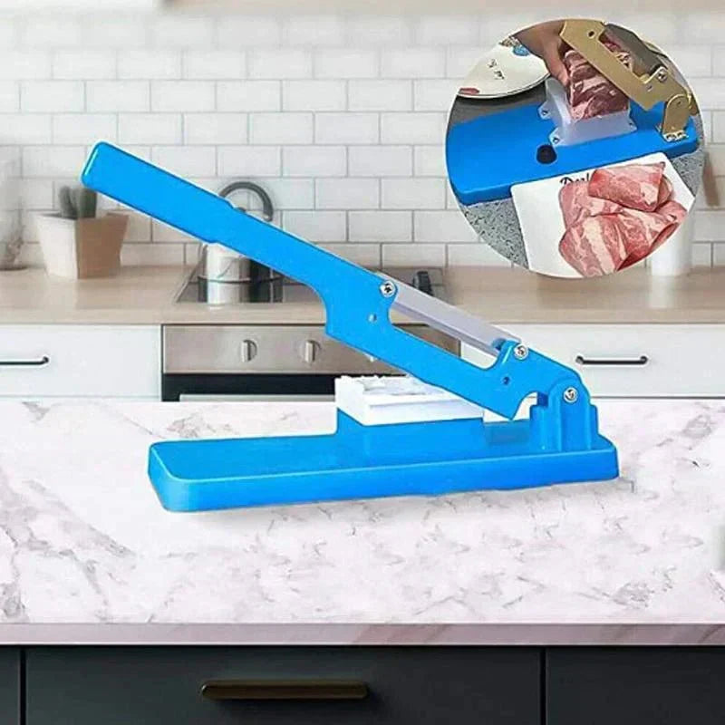 BowLift | Manual Multifunctional Food Slicer – Robust Meat & Vegetable Slicer for Frozen Goods