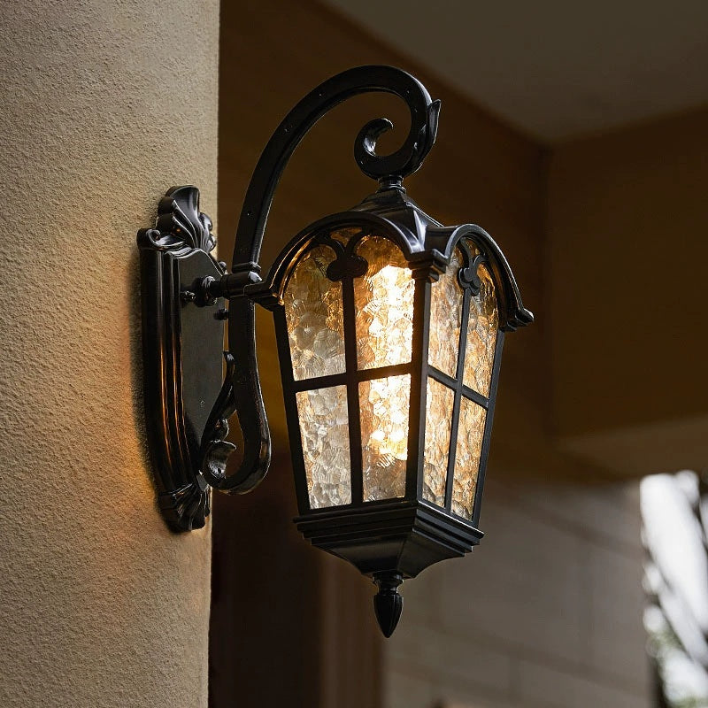 Skanto | Skanto Solar Waterproof Outdoor Wall Lamp | Vintage Design with Remote Control for Porch, Patio & Garden