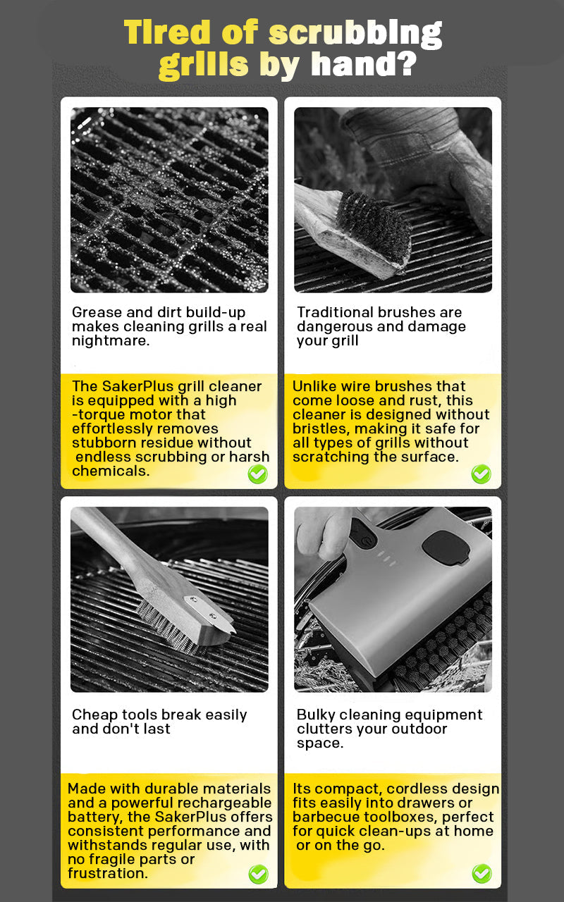 BowLift | Stainless Steel Grill Cleaning Brush