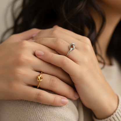 BowLift | Dainty Heart Knot Bond Ring
