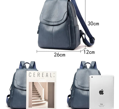Skanto | Vintage Leather Women's Backpack - Isabella