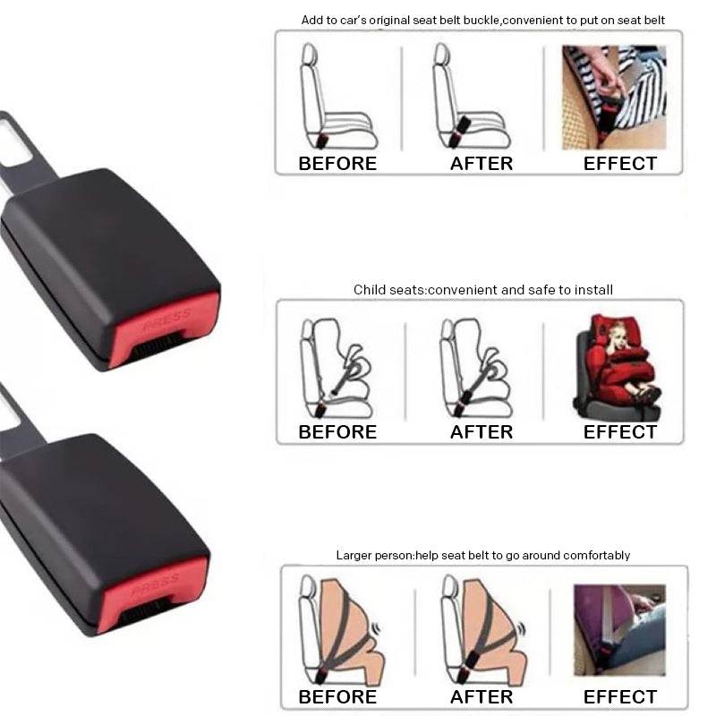 Seat belt buckle extension for car seats