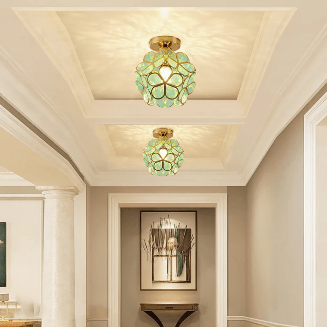 Skanto | Luxury Glass Flower Ceiling Lamp