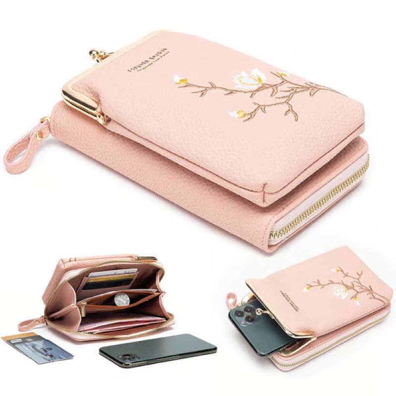 BowLift | Embroidered women's crossbody wallet