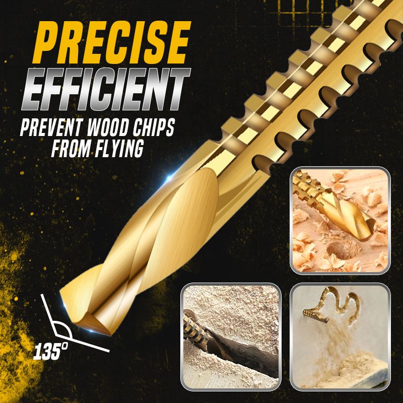 BowLift | Titanium-coated high-speed steel bits with tags (6 pcs.)