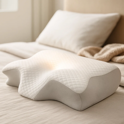 Skanto | Memory Foam Cervical Pillow | Ergonomic 2-in-1 Design for Neck Pain Relief & Comfortable Sleep