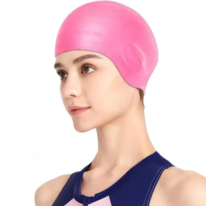 Skanto | Silicone Swim Cap with Ear Protection for Long Hair