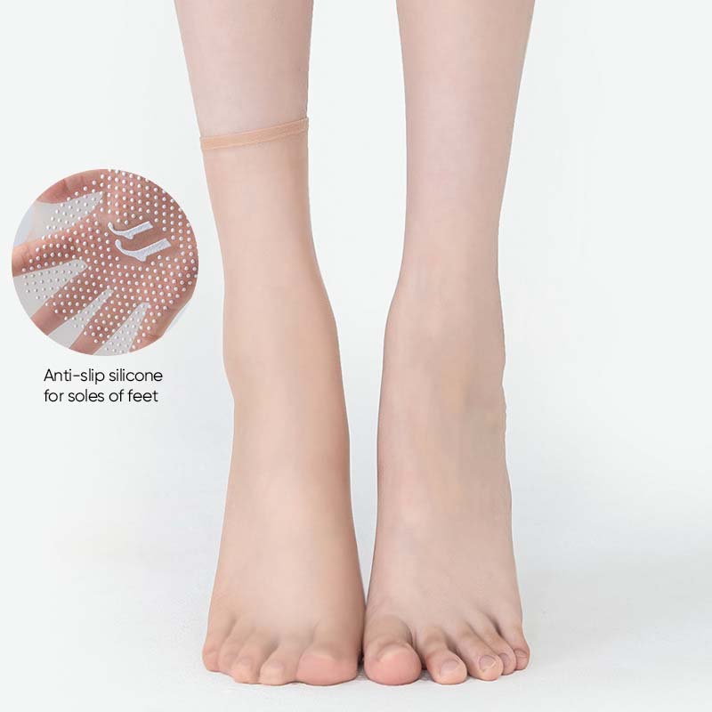 Spring Summer Invisible Non-Slip Crystal Silk Socks | Bowlift
