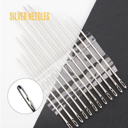 Self-threading needles