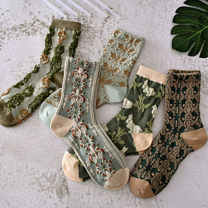 Skanto | Women's Floral Cotton SOCKS