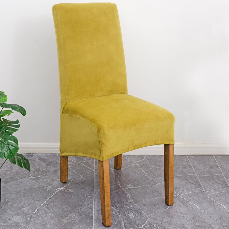 BowLift | Stretch Velvet XL Size Dining Chair Covers x4 | Soft. Stretchable & Non-Slip for Home Dining Room Decoration