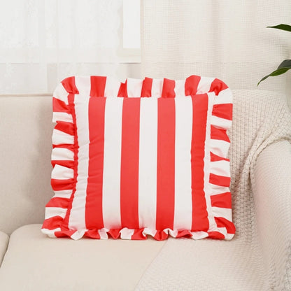 BowLift | Retro Striped Ruffle Cushion Cover